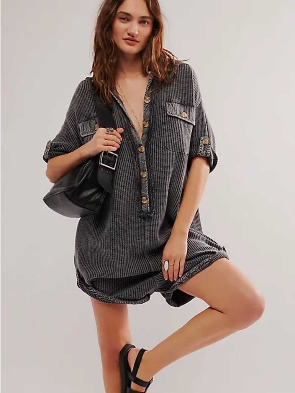 Free People FP One Scout Short Sleeve Romper